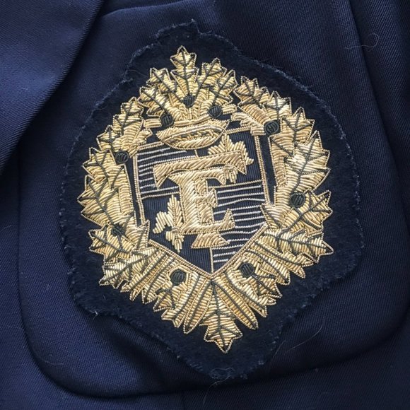 Women's Navy Blazer with Crest by Ellen Tracy - Picture 2 of 9